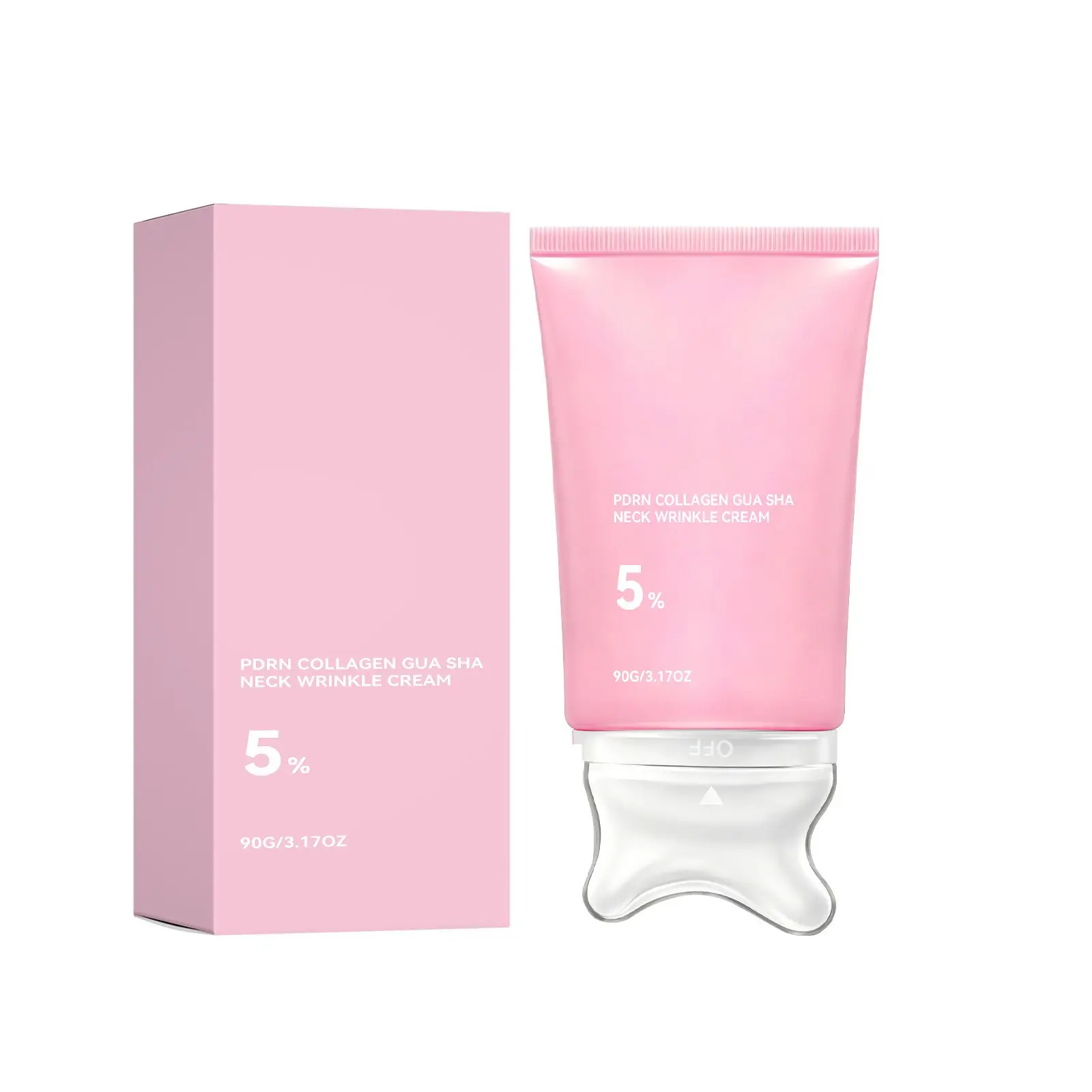 1pc PDRN Collagen Neck Cream with  Gua Sha Applicator – Moisturizing and Hydrating; Suitable for Daily Neck Skincare，90g, Moisturizer