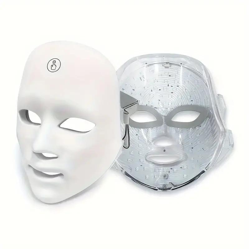 Rechargeable LED Facial Mask 7 Colors, Photon Beauty Mask, Home Skincare, Light Therapy, Lithium Ion Battery, 400mah, New Condition