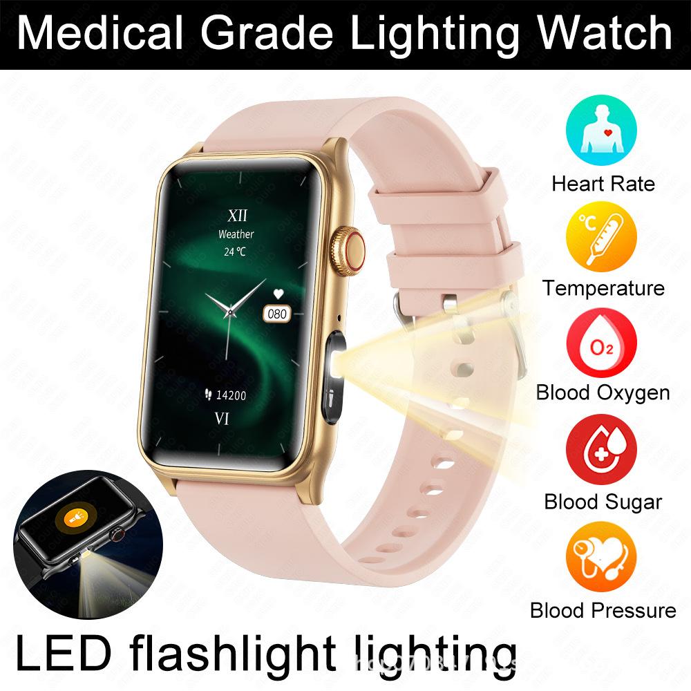 New smart watch with Bluetooth calling, blood glucose, heart rate, blood pressure, blood oxygen, and sleep monitoring