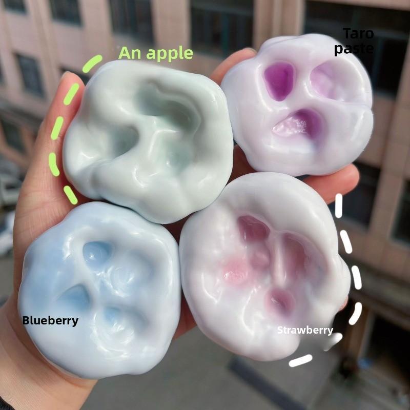 4Pcs Squishy Mochi Ball Toys, Soft Slow Rebound Fidget Toys for Stress Relief