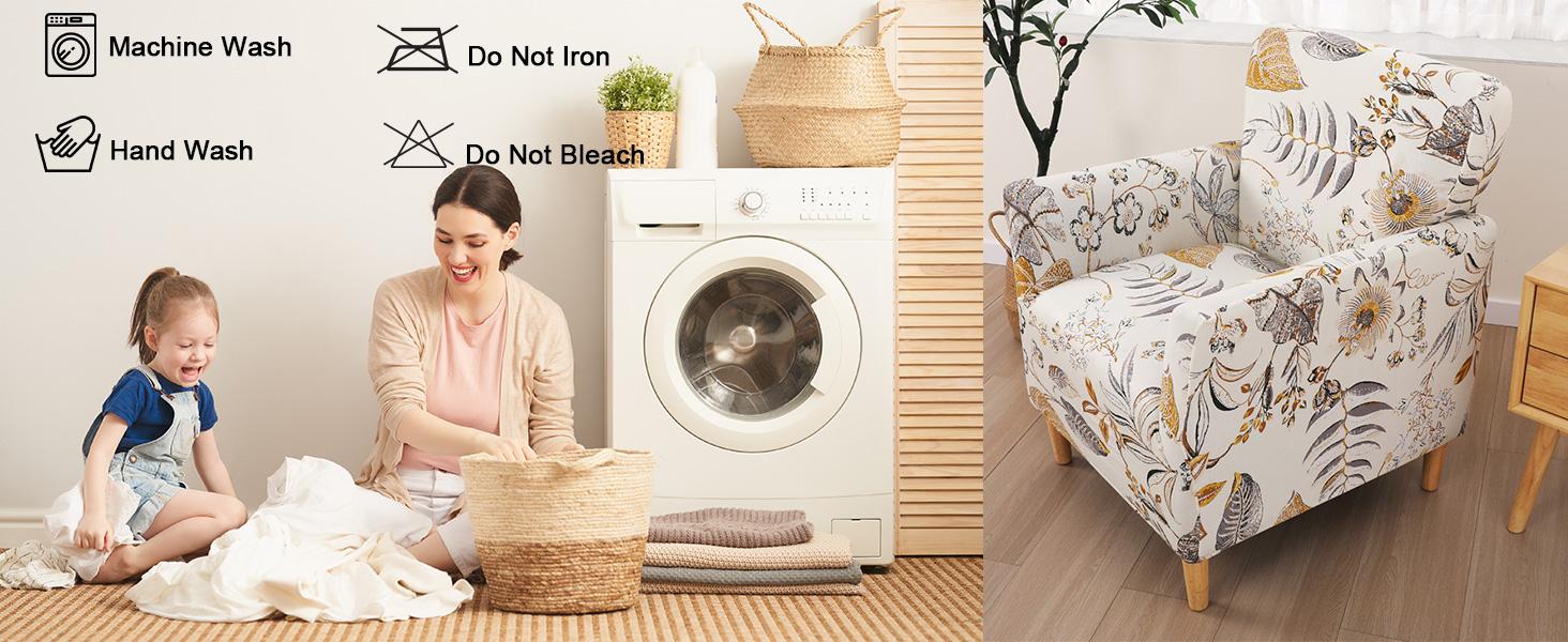 CRFATOP Stretch 1 Piece Chair Covers with Arms Printed Accent Chair Cover Armchair Flower Soft Banquet Armchair Covers Washable Chair Slipcovers for Living Room Office Reception Reading Sofa,02