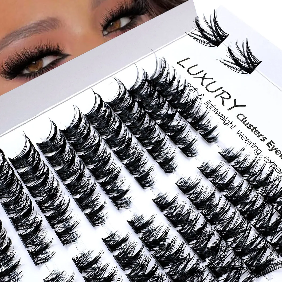 120pcs Fine Individual Eyelashes, Natural Look, D Curl, Voluminous, DIY Lash Extensions, Salon-Quality Dense Long-Lasting, Easy Wear, Reusable
