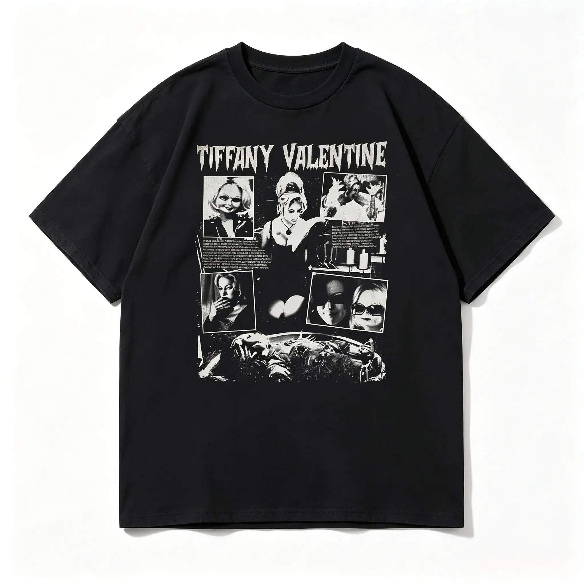 Summerween Vibe! Bride of Chucky Tee | Tiffany Valentine Horror Streetwear Y2K Novelty Funny Horror Shirt Breathable Casual