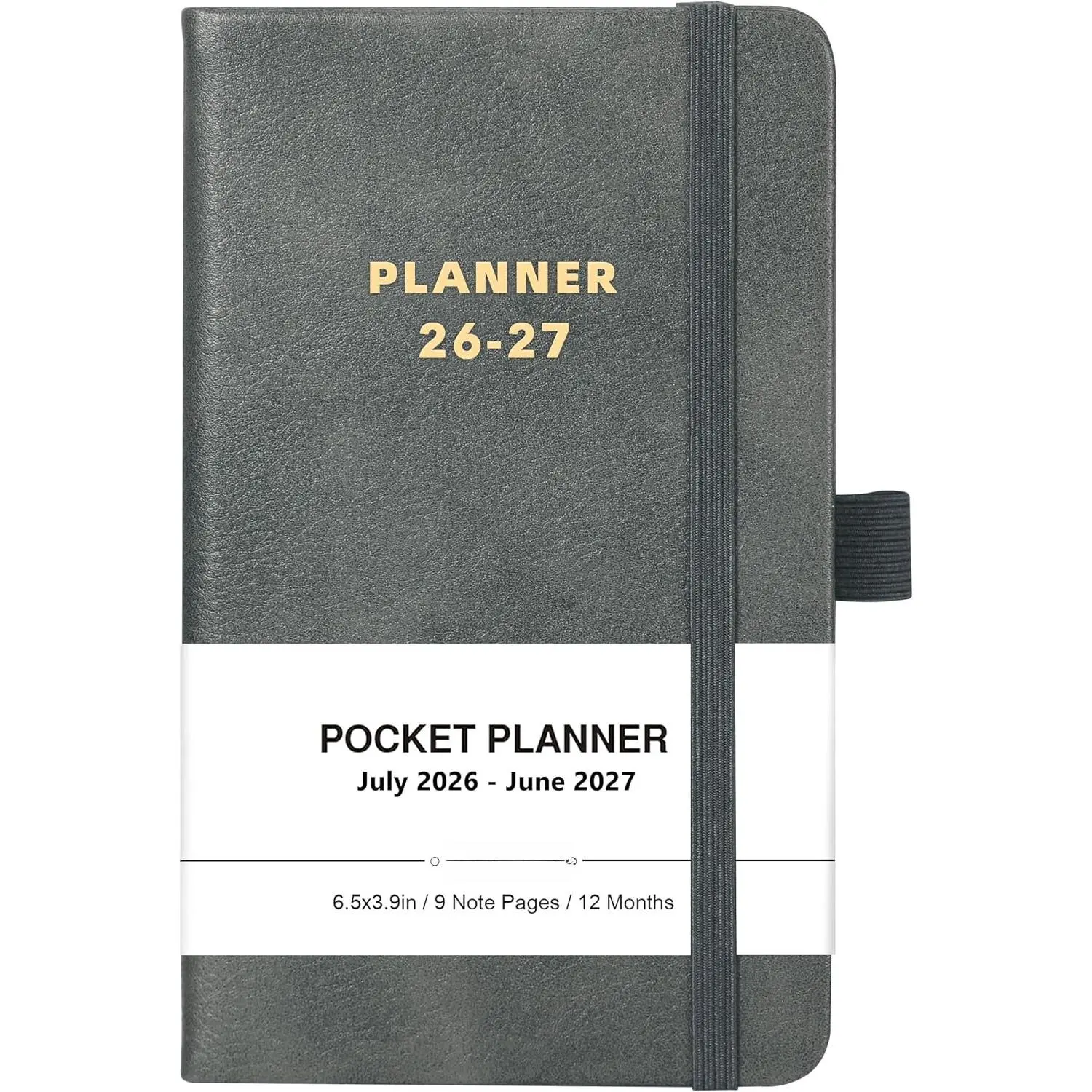 Pocket Calendar 2026-2027 - Pocket Calendar for Purse, Jul. 2026 to Jun. 2027, 6.4'' x 3.9'', Academic Planner Weekly and Monthly, with Elegant Leather
