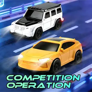 1:64 Desktop Mini Drift RC Car, 2.4g Wireless Control, Four-Wheel Drive High-Speed Drifting, Realistic Lights & Obstacle Accessories
