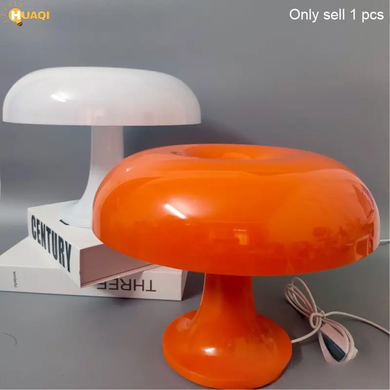 Modern Mushroom Table Lamp, USB & Plug-In, Bedroom Night Light, Three-Color LED, Creative Desk Decor, Energy Efficient, Abs Material
