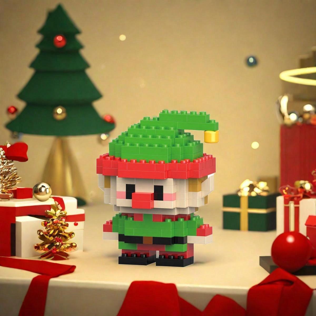 Micro-particle, Santa Claus & Reindeer Snowman Design, DIY Creative Building Blocks Model Toy & Desktop Decoration for Home & Office #GLOBAL PICKS