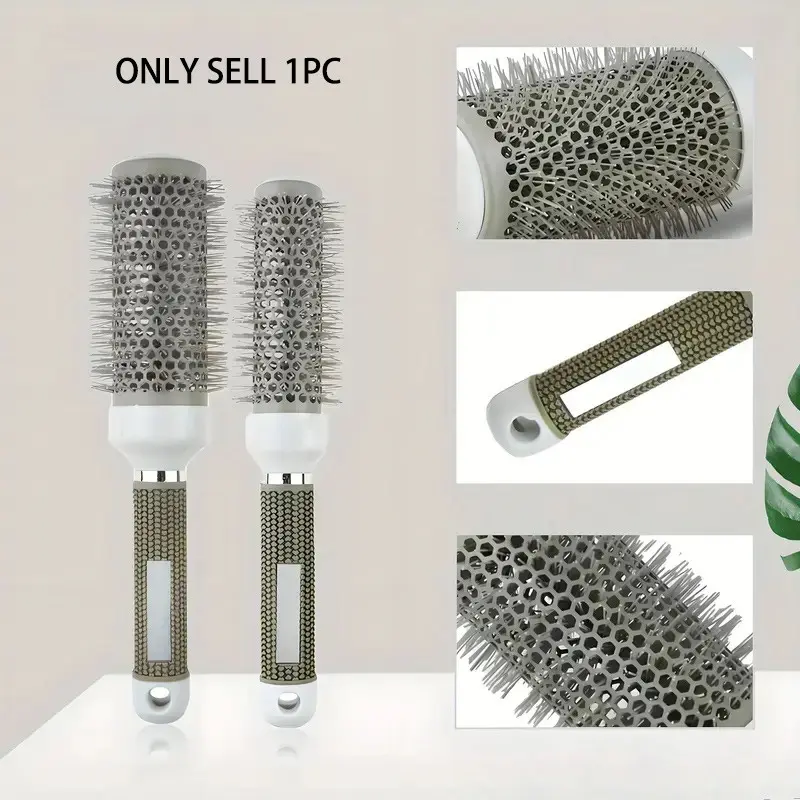 Roll Comb for Hair Styling, Ceramic Air Roller Brush, Multi-Functional Aluminum Tube Comb, Comb Type, Anti-Static, Dry/wet Use