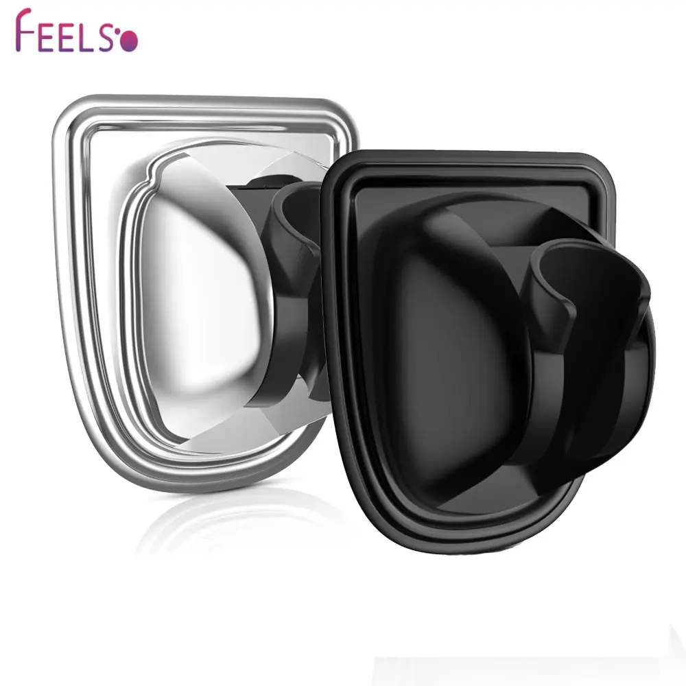 FEELSO Shower Head Holder Strong Adhesive No Drilling Wall Mount Adjustable Handheld Showerhead Bracket for RV Kids Bathroom Shower,Fix Firmly and Use Conveniently