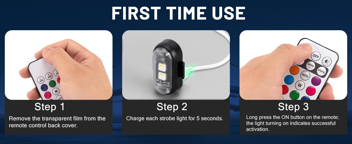 Wireless Led Lights with Remote Control USB Rechargeable Waterproof Emergency Lights Rock Light Light for Car Motorcycle Aircraft Scooter Truck Drone Vehicle