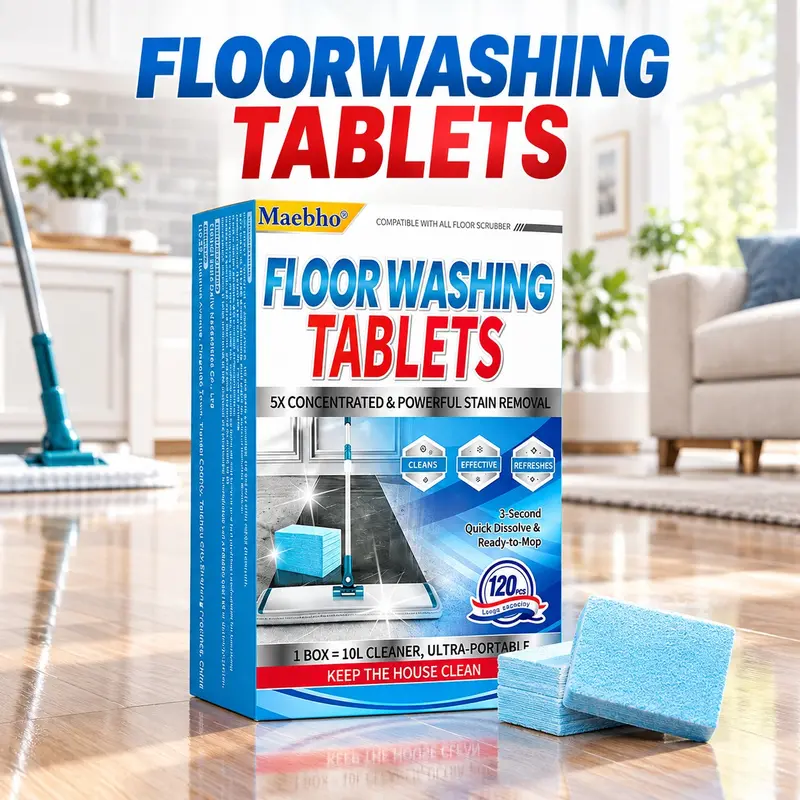 120x Concentrated Floor Cleaning Tablets Cleaner - Deep Clean Tiles Wood Laminate No Residue | Easy Mop Solution Home Cleaning Products Household Cleaning Products