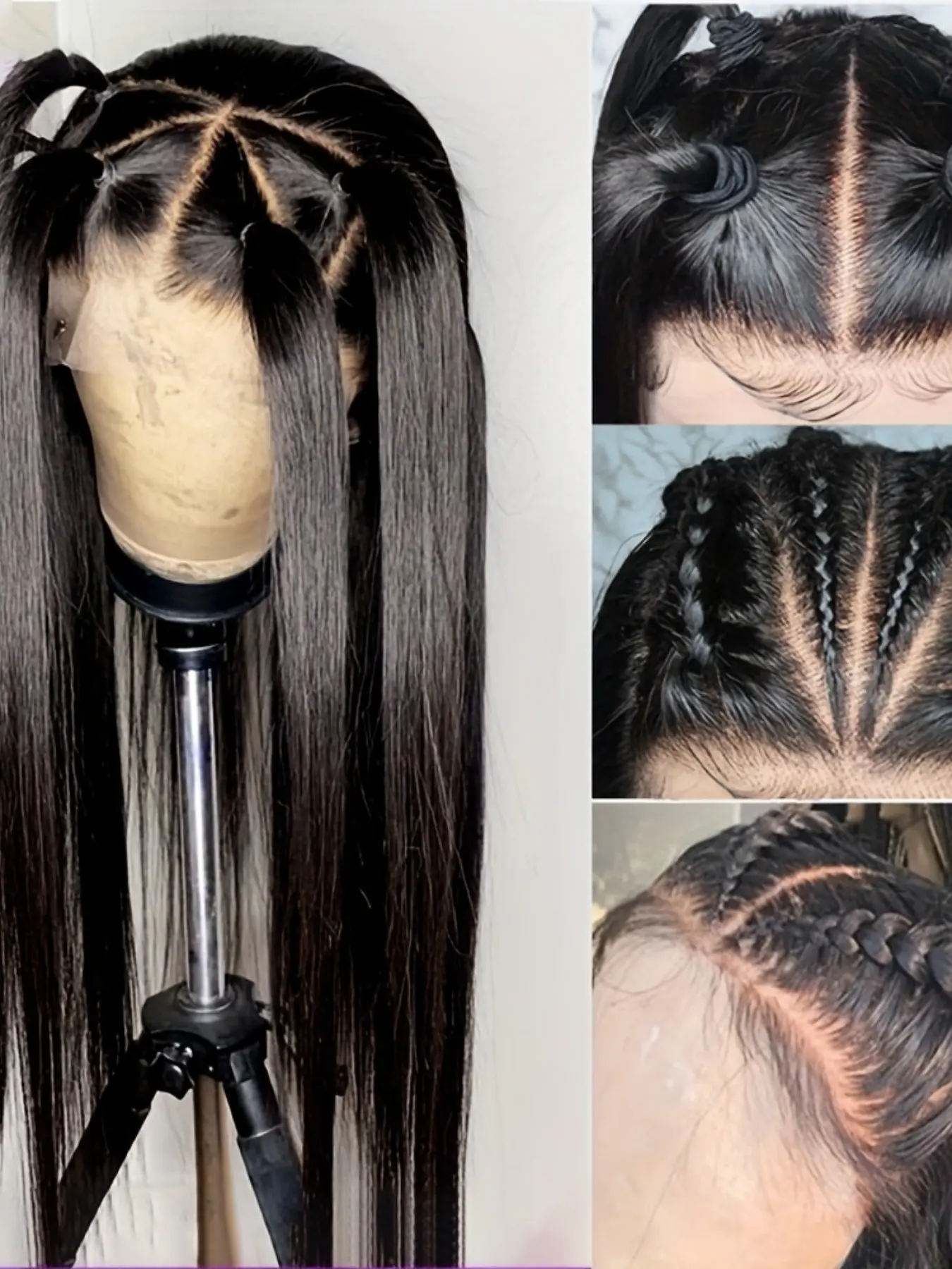 30-Inch Long Wavy Wig, 13x4 Lace Front Full Cap, Soft Glue-Free Smooth Straight Hair, 180% Density, Heat-Resistant Fiber, Daily Use, Glueless Synthetic Wig