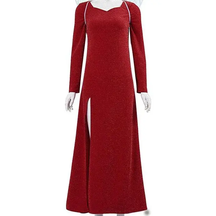 Movie Shrek Fairy Godmother Cosplay Costume Women God Mother Red Dress Wings Glasses Magic Stick Full Set Party Outfit for Women