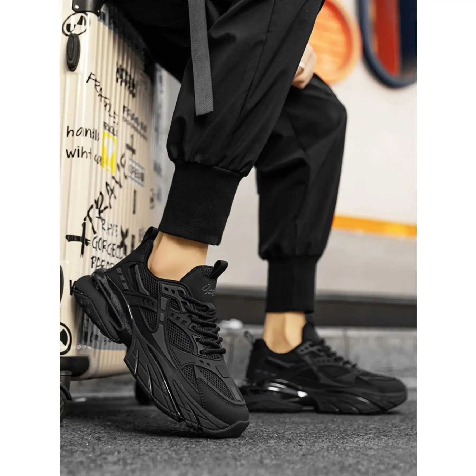 YYW1 Breathable Men's Shoes, Comfortable Height-Boosting Dad Sneakers, Thick Sole Mesh Casual Shoes, Trendy Athletic Footwear, Chunky sneaker, Trendy Walking Sneaker, Height Increasing Sneakers