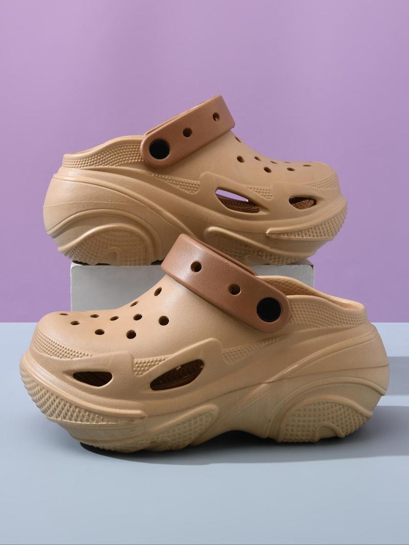 Women's Thick Sole Slides, Casual Comfortable Breathable Slippers for Summer, Non-slip Slippers for Indoor & Outdoor Wear, Walking Shoes