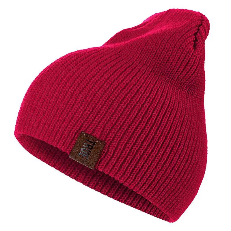 Hot Sale Unisex Casual Beanie Hat Men Women Basic Knitted Winter Hat Streetwear Beanie Cap
