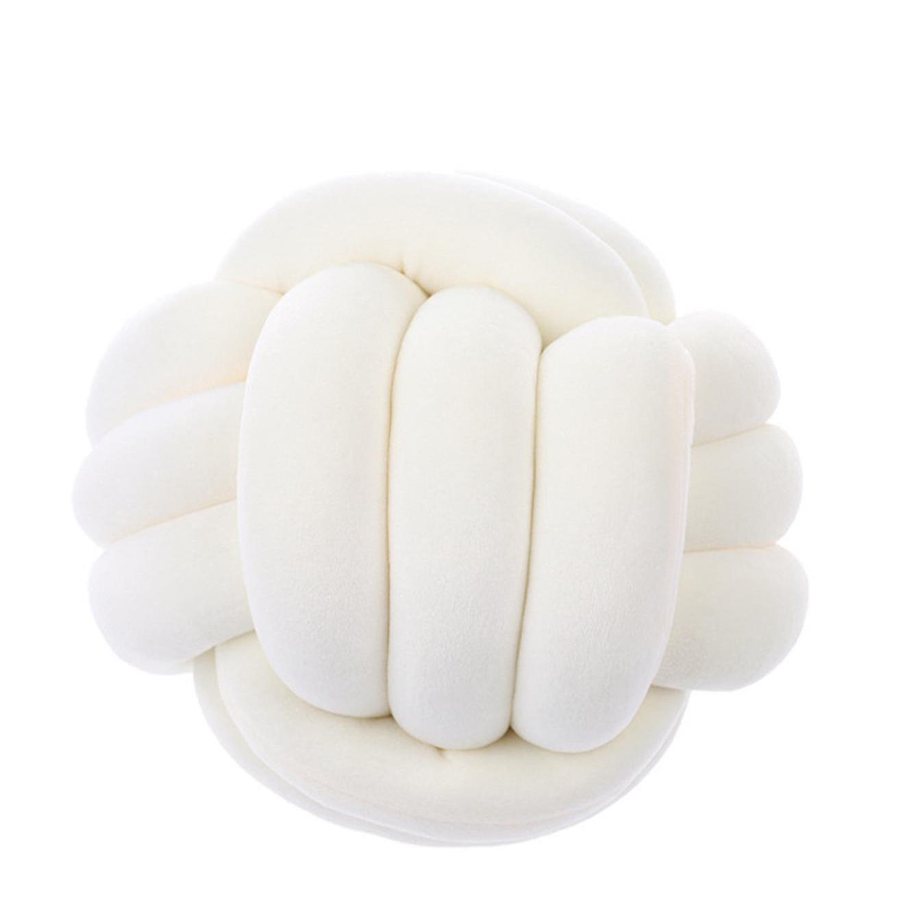 Knot Pillow Ball, 1 Count Geometric Design Throw Pillow, Handmade Crochet Cushion, Christmas Decor Soft Comfortable Supportive Pillow for Home Sofa Bed Decor, Boyfriend Gift, Christmas Gifts, Christmas Decorations, Soft Padded Cushion