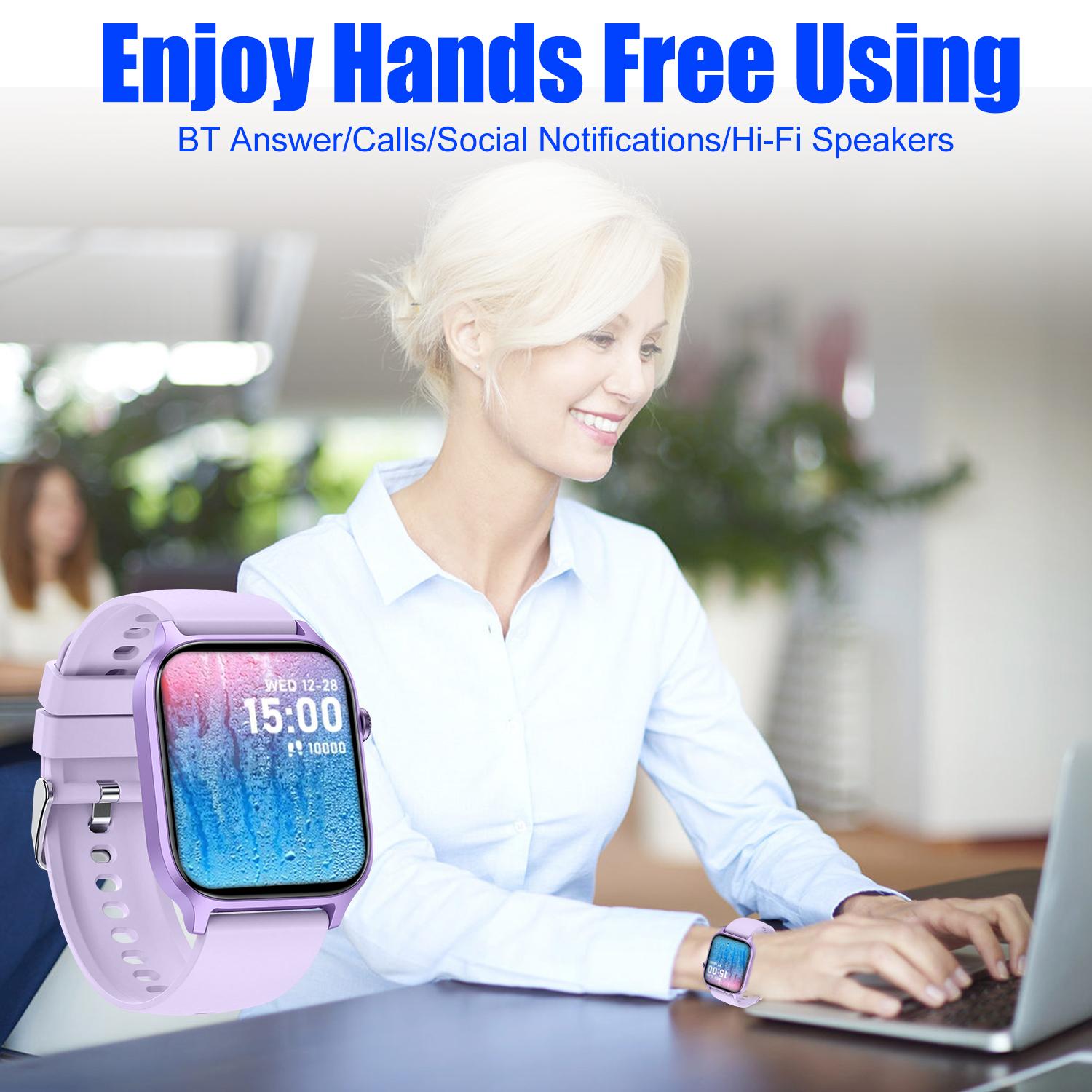 Multifunctional Smart Watch, Fashion Digital Watch with Multi-Sport Modes & Phone Call, Sports Watch for Women & Men