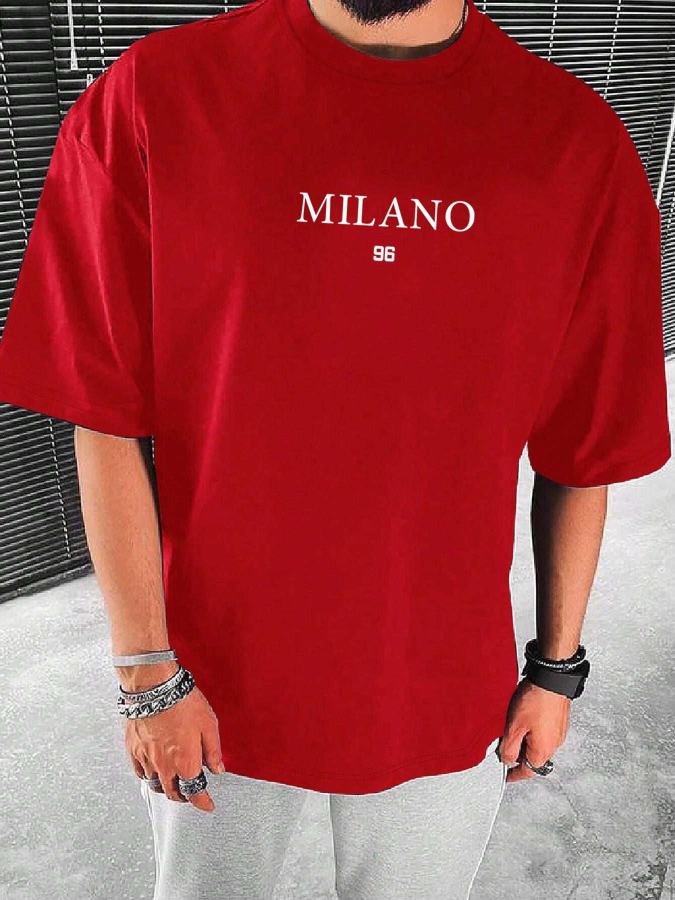 Men's Letter Print Drop Shoulder Sleep Tee, Casual Short Sleeve Round Neck Sleep Top for Daily Home Wear, Sleepwear Loungewear for Men, Crewneck, Menswear