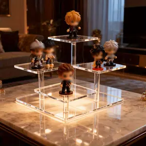 1 Set Of Multifunctional Acrylic Display Stand  Suitable For Personal Collection And Commercial Storage Display  High Transparency  Sturdy  Suitable For Cosmetics Collectibles  Cupcakes  Suitable For All Scene Display Stands