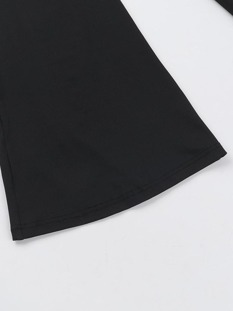 Women's Solid Color Long Sleeve Jumpsuit, Elegant Fashion Casual Jumpsuit for Party Club Dating Wear, Ladies Clothes for Summer