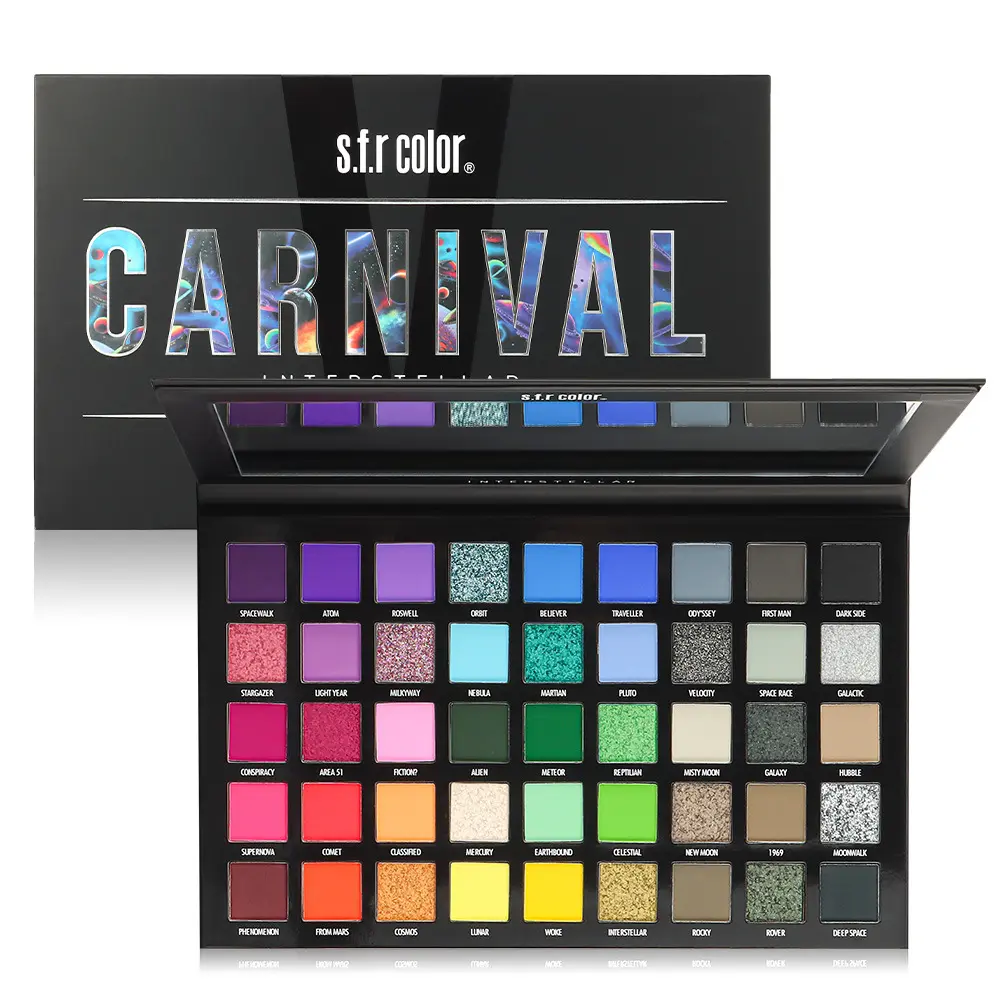 45-shades Eyeshadow Palette Matte,Shimmer Blendable Waterproof Smudge-proof, Built-in Mirror For Makeup Artists Beginners