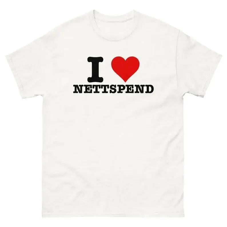 Women's I Heart Nettspend Text Graphic T-Shirt - 100% Soft Cotton Unisex Funny Meme Top, Casual Classic Fit Short-Sleeve for Gym, Outdoors, Athletic Activities, Parties, Vibrant Print, All Seasons, Machine Wash Cold, Short Sleeves, Cold Wash, Comfortable,