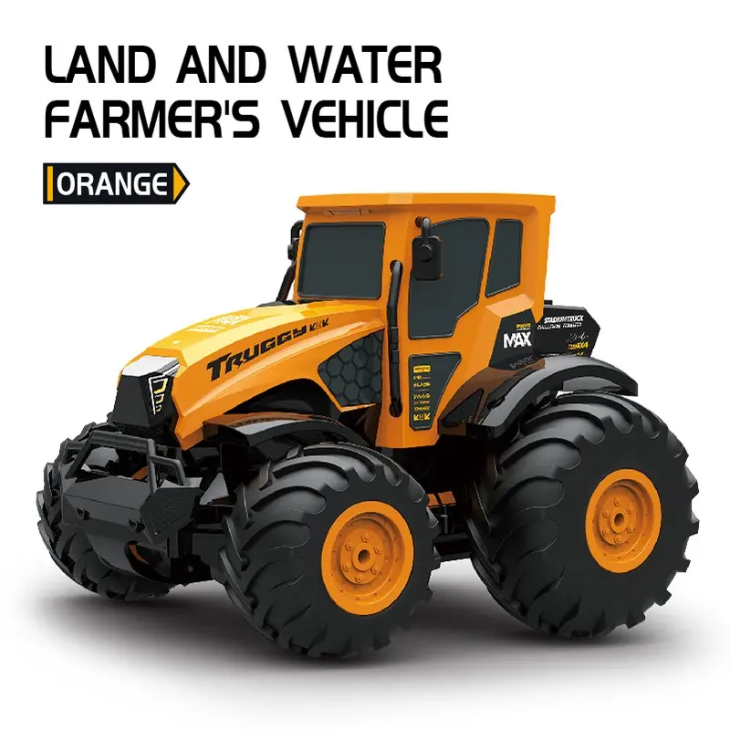 2.4GHz Full Proportional Remote Control Tractor, Amphibious RC Car, Outdoor Play, 40-Minute Battery Life, Off-Road Racing, Boy's Birthday Gift