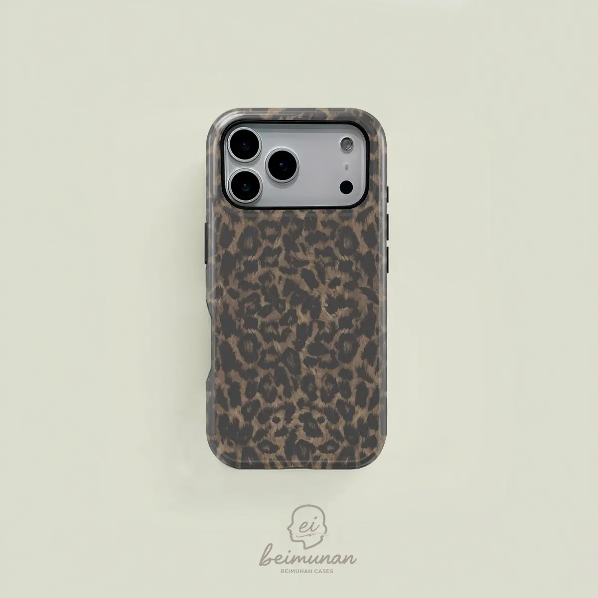 Retro-style leopard print in brown and black, this durable 2-in-1 case is MagSafe compatible and works with iPhone 17/16/15/14/13/12/11 Pro Max/Plus/Pro. A simple and stylish phone case, the perfect birthday gift.