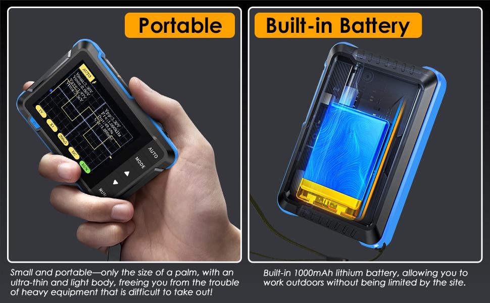 Oscilloscope Multimeter, DSO152 2.8" TFT Kit - Automotive Oscilloscope, 2.5MS/s High Sampling Rate, 200KHz Bandwidth, Trigger Function Auto/Normal/Single