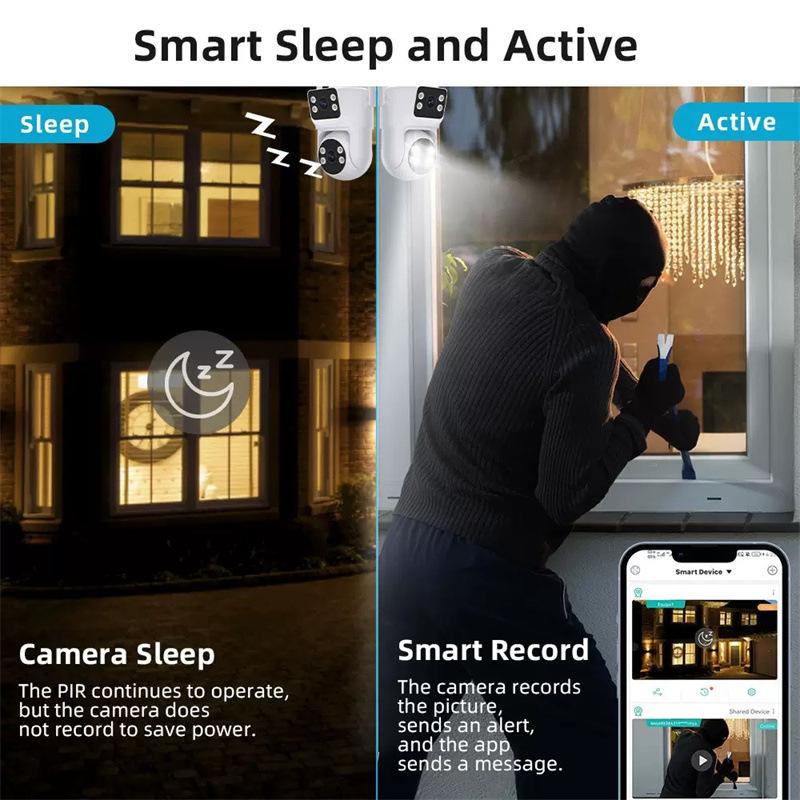 WiFi camera, power-free monitor, outdoor waterproof, high-definition, remote control via mobile phone, card-insertable dome camera