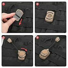 Tactical Helmet Light with White Red IR LED Task Lamp, Military Helmet Accessories Mount for Mich Fast Helmet Molle System Picatinny Rail, Survival Signal Light for Outdoor Hunting