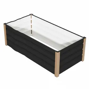 Garvee 1PC Gray Aluminum Alloy Raised Garden Bed 78.7×31.5×15.7 Inches Large Capacity Heavy Duty Storage Rack