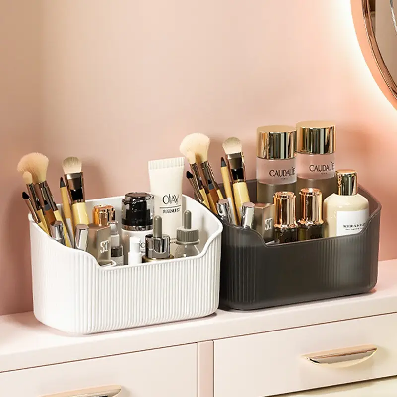 New 3-Piece Bathroom Cosmetic Storage Box Set, Desktop Skincare Lotion Organizer, Space-Saving Makeup Container, Efficient Bath Accessories, Cosmetic Organizers, Containers Set