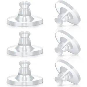 100 PCS Soft Clear Hypoallergenic Silicone Rubber Earring Backs Replacement Safety Back Stoppers for Studs