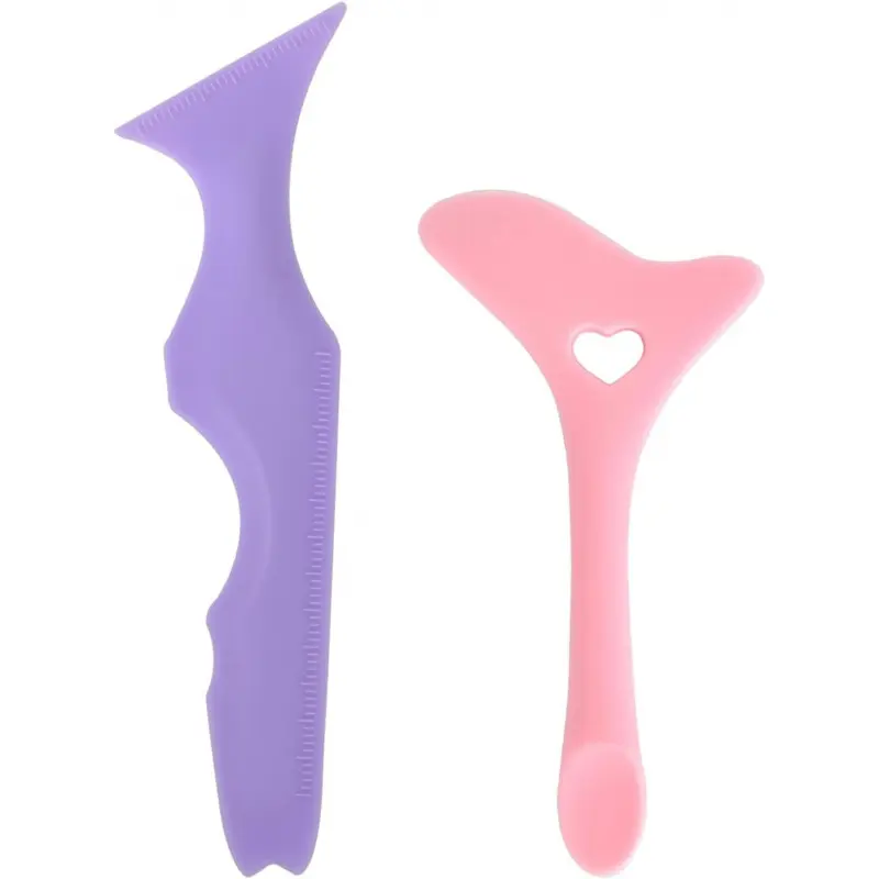 2Pcs Silicone Eyeliner Stencil Silicone Winged Eyeliner Tool Reusable Eyeliner Stencils Aid Tool Multi-Purpose Eye Make-Up Tool for Makeup Eyelash Eyeshadow Eyeliner Applicator
