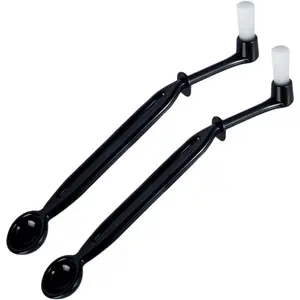 Coffee Machine Brush Cleaner Nylon Espresso Machine Brush Grinder Brush Coffee Cleaning Tool with Spoon (Pack of 2)