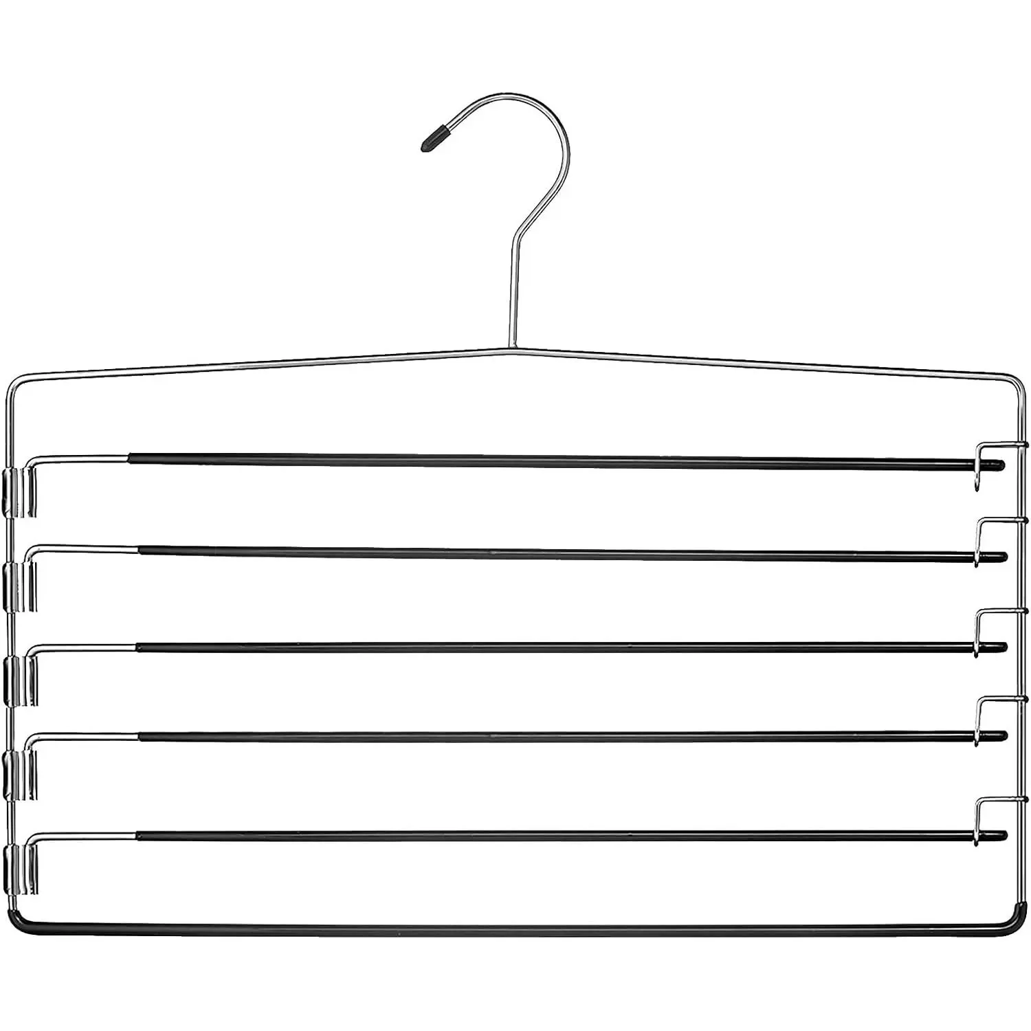 Pants Organizer for Closet ganchos para Pantalones 8 Tier Space Saving Metal Closet Organizer Pant Hangers for Women, Foldable Hangers for Pants (3, 6 Tier)