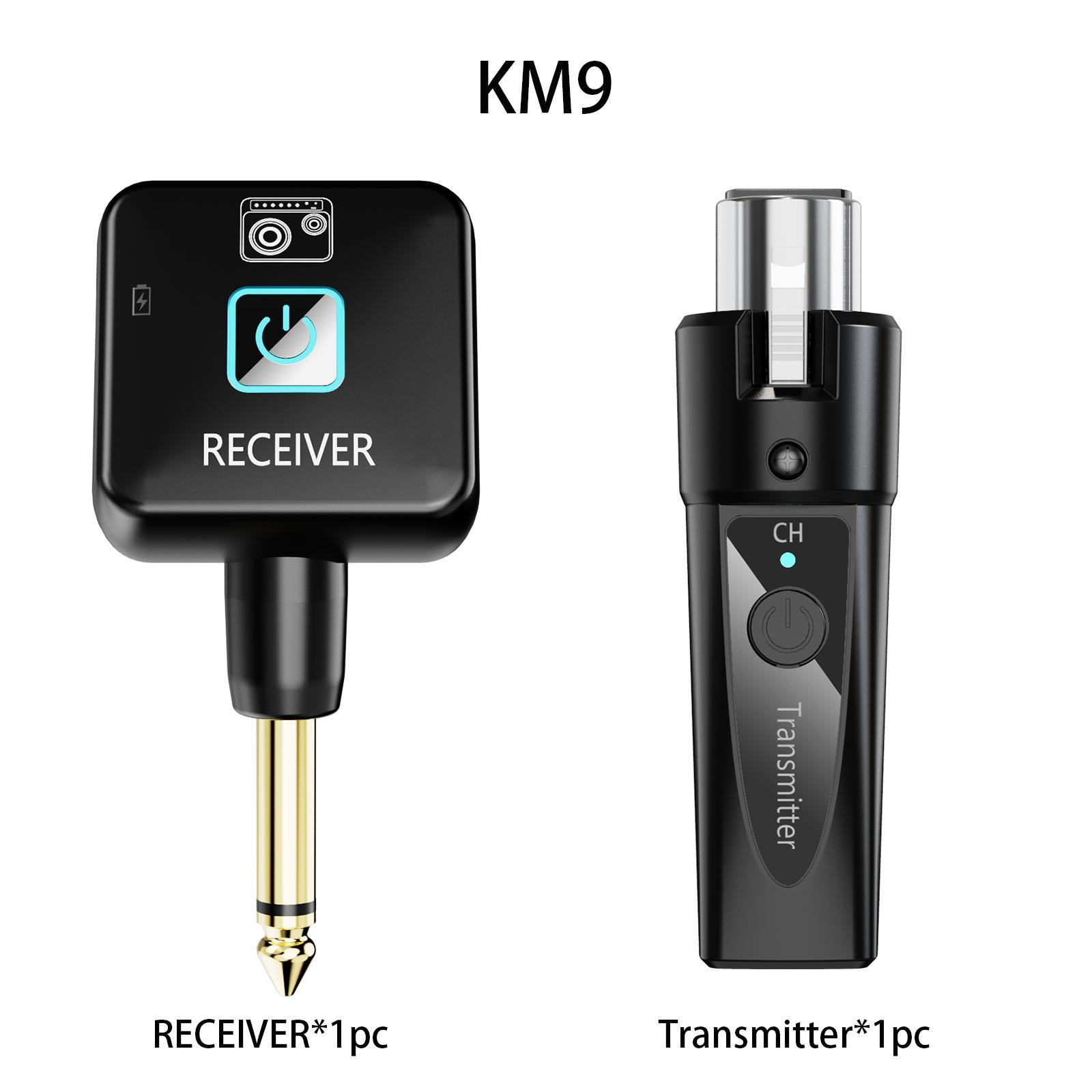 Wireless Microphone Transmitter Receiver 2.4Ghz, XLR Microphone Wireless System, Rechargeable Wireless Mic Adapter for Audio Mixer, Dynamic Mic