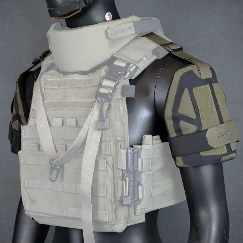 Dmgear Tactical Shoulder Protector, Steel Series Universal Shoulder Armor, Compatible with All Tactical Vests, Essential Gear for Safety