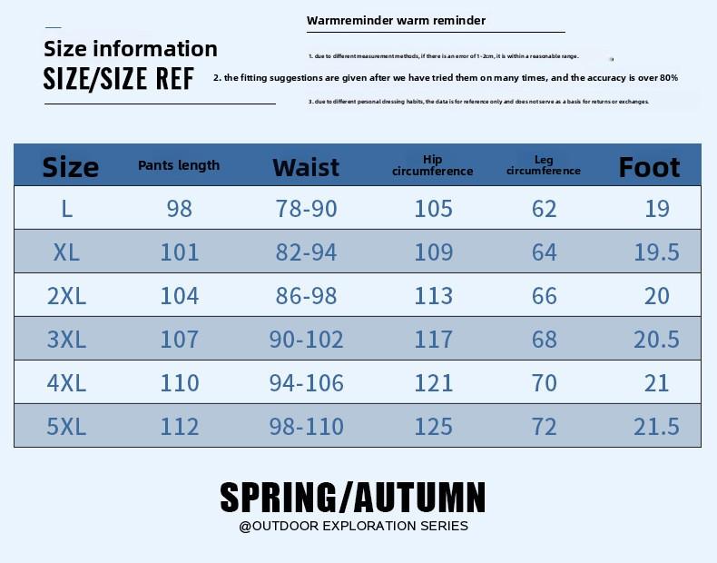 Spring and autumn outdoor men's casual sports pants, loose fit, large size, lightweight hiking pants, windproof, color-blocked fishing pants