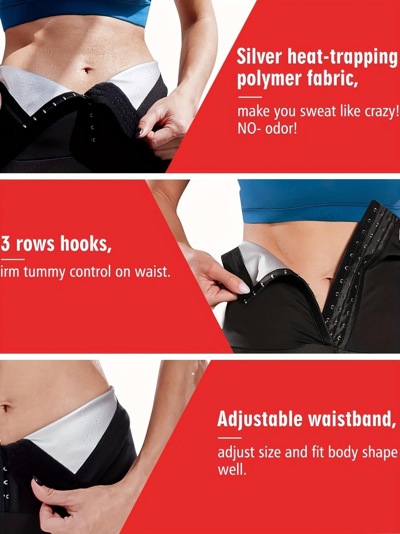 Plus Size High Waist Hook & Eye Sports Leggings, Sport Tummy Control Skinny Pants, Ladies Sportswear Clothing for Gym Workout Running, Elastic Waist Leggings, Fitness Tights, Shaping Leggings