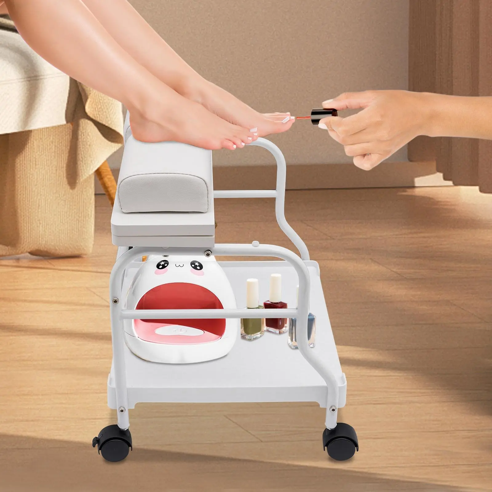 Beauty Salon Nail Or Foot Bath Spa Portable Trolley, Cart for Foot Rest Pedicure Manicure Funiture Massage Table Salon Supplies, Footrest Stand, Salon Trolley, Housewarming