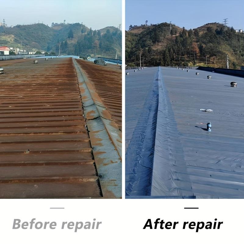 Roof Repair, 1 Roll Repairing Cracks & Loopholes Adhesive Waterproof Tape Suitable for Metallic Surfaces, Wave Tile Container Roofs, Steel Structures, Plastic