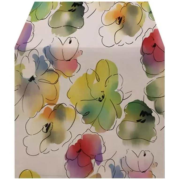Colorful  Spring Table Runner, Seasonal Summer Floral Runner for Kitchen Dining Table Holiday  Party Decor 13x36 Inches