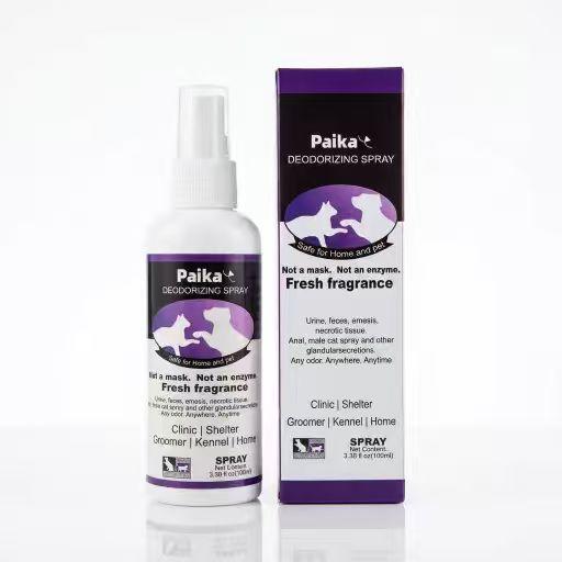 Paika Pet Odor Eliminator Spray, Effective Dog & Cat Freshener, Long-Lasting Scent Neutralizer, Easy-To-Use Animal Care Product