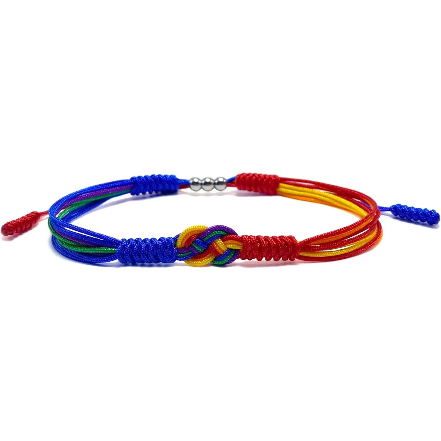 Infinity Love Bisexual Pansexuality LGBTQIA+ Pride Lesbian MLM Love Wrist Wrap Bracelet, Boho Rope Bracelet Bangles for Women Men Thread for Him and Her