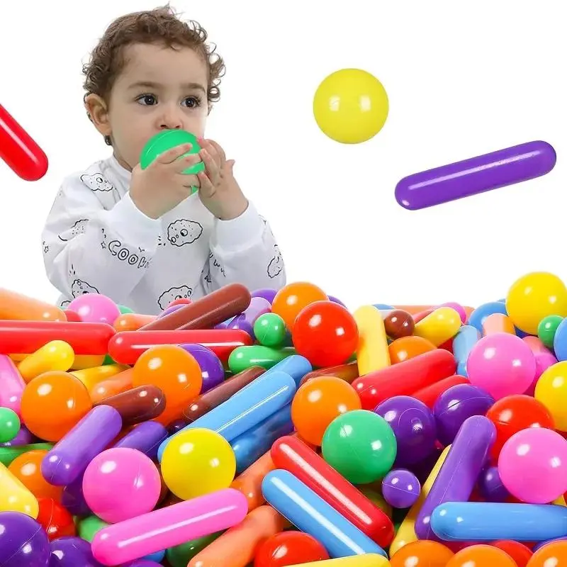 50PCS Kids Play Balls, Colorful Pit Balls for Ball Pit Pool Tent Playhouse Indoor Outdoor Activity Toy