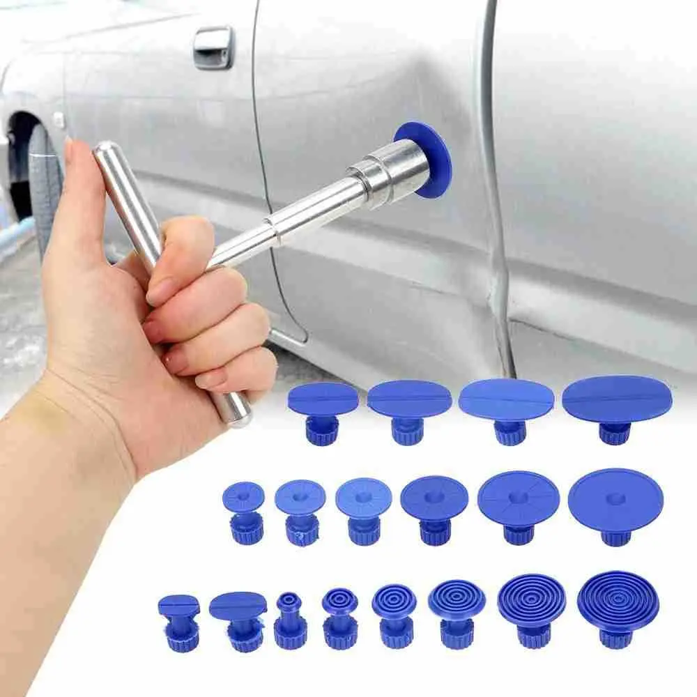 Car Dent Repair Kit, Professional Metal T-Handle and Plastic Glue Tabs, Car Dent Remover