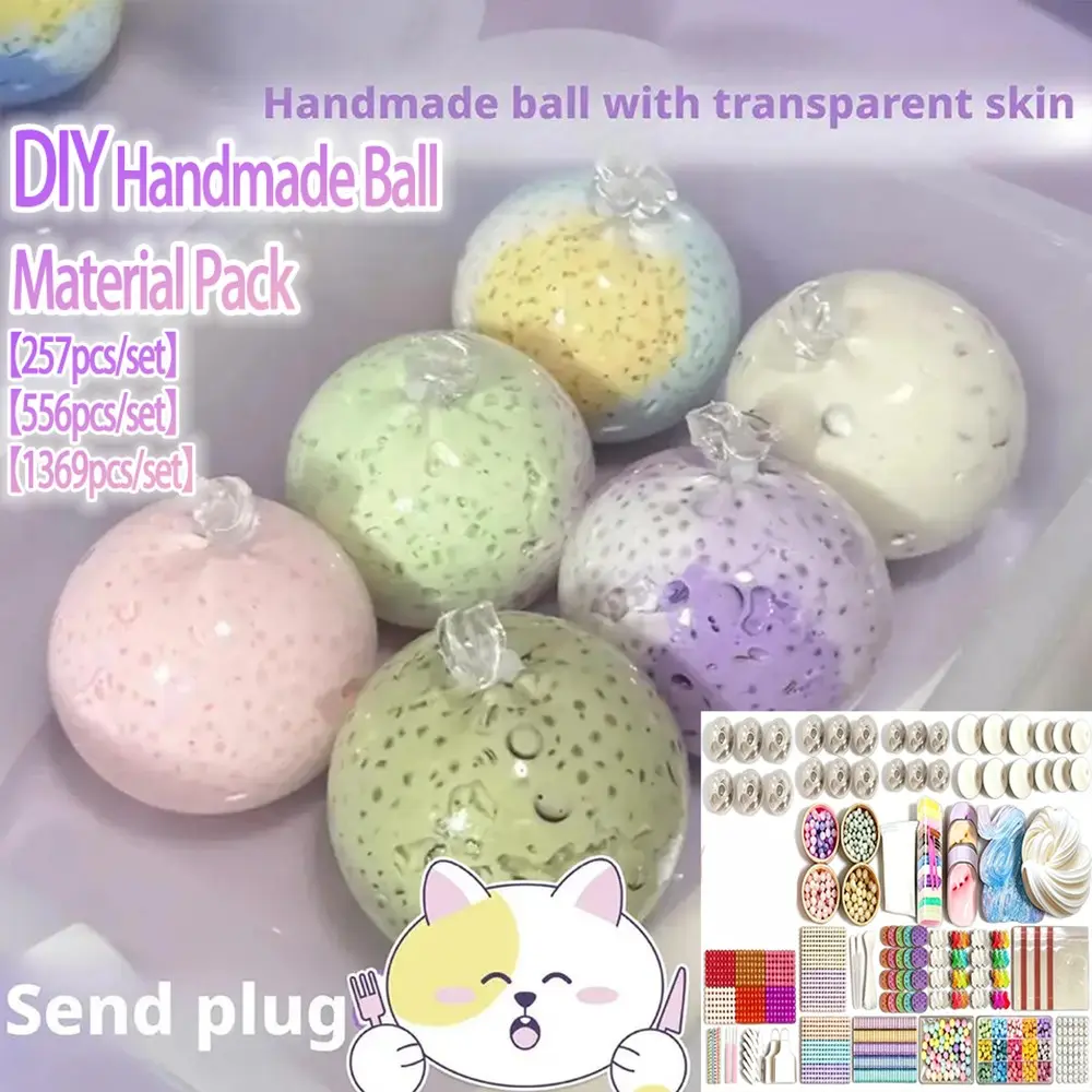 DIY Handmade Ball Kit, Matcha Mint Chocolate Gummy Ball Wax Skin Crinkle Toy, Stress Relief Toy for Adults and Kids, Gift Idea, Stress Relief Squishy